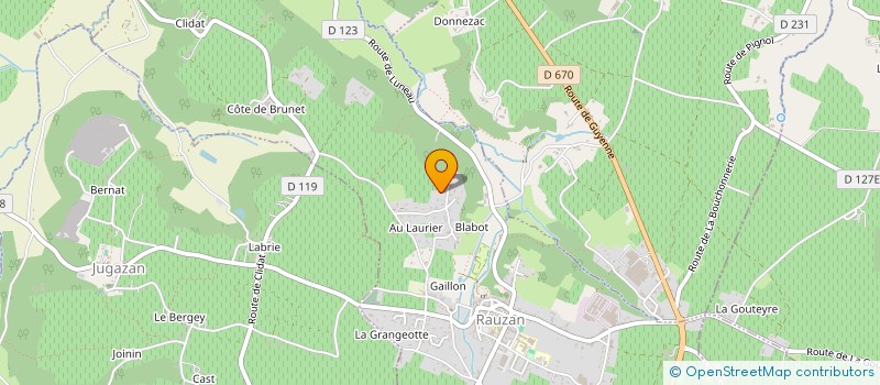 localisation de l'entreprise MONSIEUR DIMITRI GUERRIER  RAUZAN