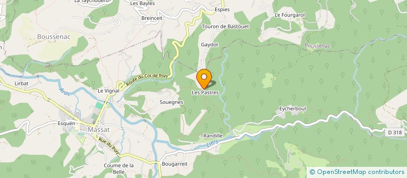 localisation de l'entreprise MONSIEUR DIMITRI L HERMINIER à MASSAT