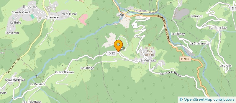 localisation de l'entreprise MONSIEUR DIMITRI LIZZI  LA VERNAZ