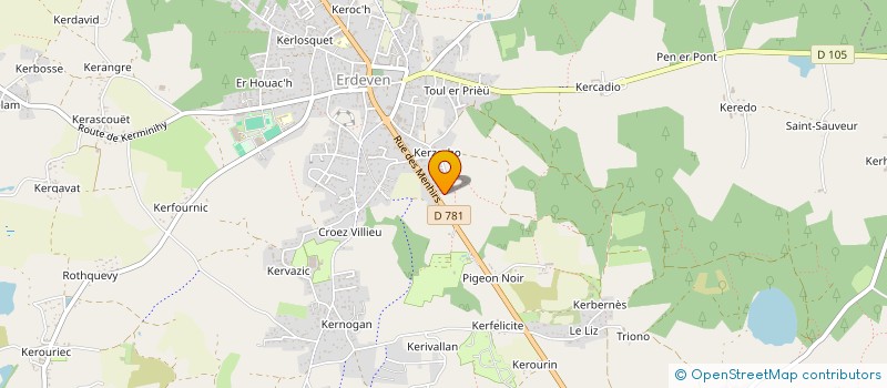 localisation de l'entreprise MONSIEUR DIMITRI TERTRAIS  ERDEVEN