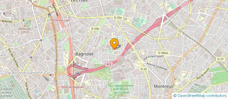 localisation de l'entreprise MONSIEUR DIMITRI VITALIS à BAGNOLET