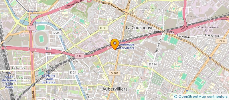 localisation de l'entreprise MONSIEUR DIRIYE IBRAHIM YASIN à LA COURNEUVE