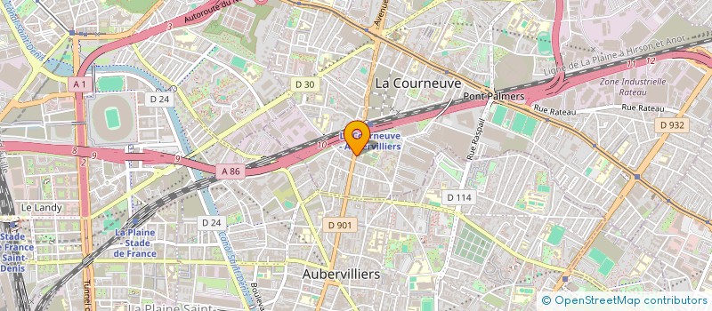 localisation de l'entreprise MONSIEUR DJAHI OBITE à LA COURNEUVE