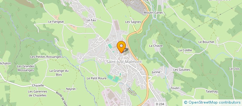 localisation de l'entreprise MONSIEUR DJALLAL LOUHABI  SAINT-JUST-MALMONT