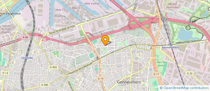 localisation de l'entreprise MONSIEUR DJALLIL BOUDECHICHA à GENNEVILLIERS