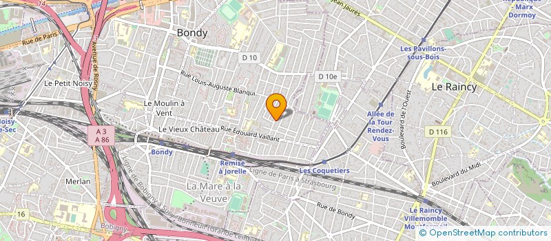 localisation de l'entreprise MONSIEUR DJAMAL TACHE  BONDY