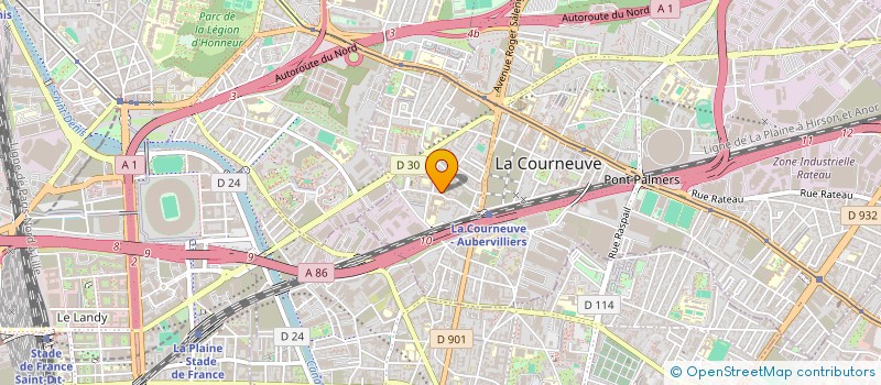 localisation de l'entreprise MONSIEUR DJAMAL TITOUM à LA COURNEUVE