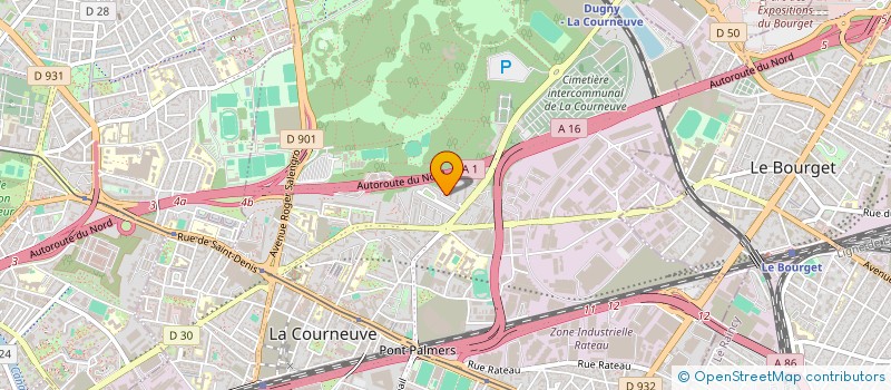 localisation de l'entreprise MONSIEUR DJAMEL BOUTELDJA à LA COURNEUVE