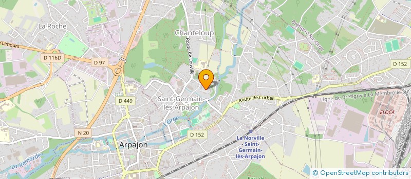 localisation de l'entreprise MONSIEUR DJAMEL KRIM  SAINT-GERMAIN-LES-ARPAJON