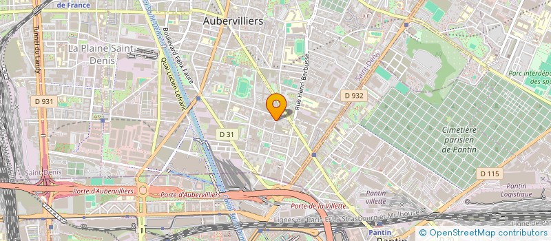 localisation de l'entreprise MONSIEUR DJAMEL MOUHOUBI  AUBERVILLIERS