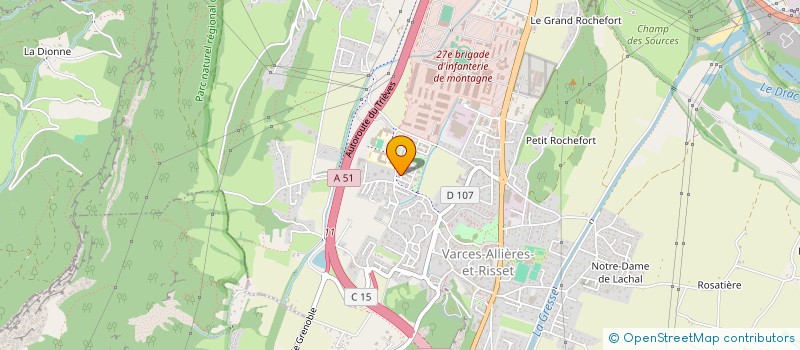 localisation de l'entreprise MONSIEUR DJAMIL KAOUCHE  VARCES-ALLIERES-ET-RISSET