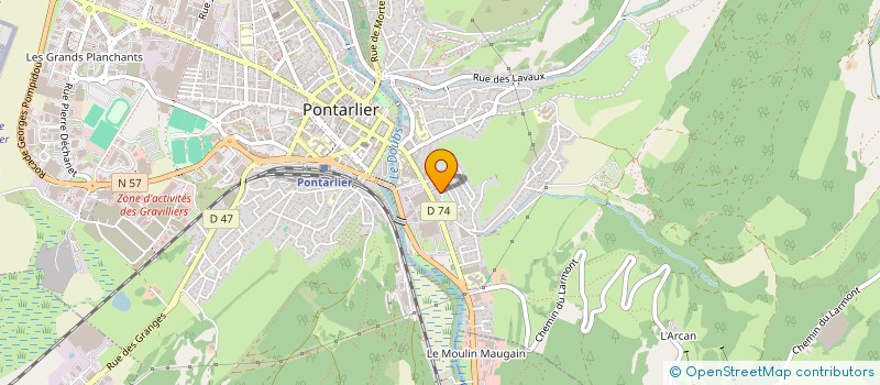 localisation de l'entreprise MONSIEUR DJANGO CUNCHON à PONTARLIER