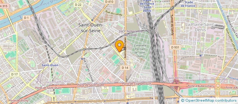 localisation de l'entreprise MONSIEUR DJANGO KANE à SAINT-OUEN-SUR-SEINE