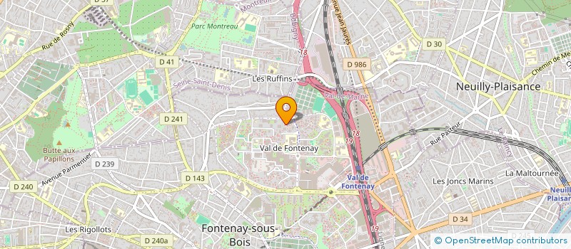 localisation de l'entreprise MONSIEUR DJEFF LEVERRIER à FONTENAY-SOUS-BOIS