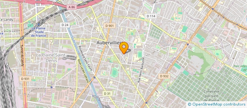 localisation de l'entreprise MONSIEUR DJIBI DOUCOURE  AUBERVILLIERS