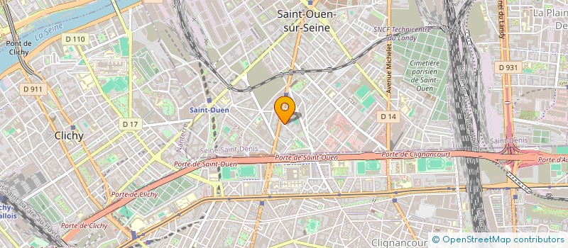 localisation de l'entreprise MONSIEUR DJIBRIL BENHAMEDANE  SAINT-OUEN-SUR-SEINE