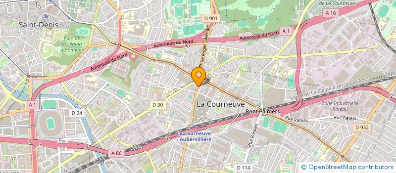 localisation de l'entreprise MONSIEUR DJIBRIL NDIAYE à LA COURNEUVE