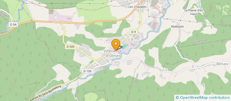 localisation de l'entreprise MONSIEUR DJILALI BOUAICHA à VILLENEUVE-D'OLMES