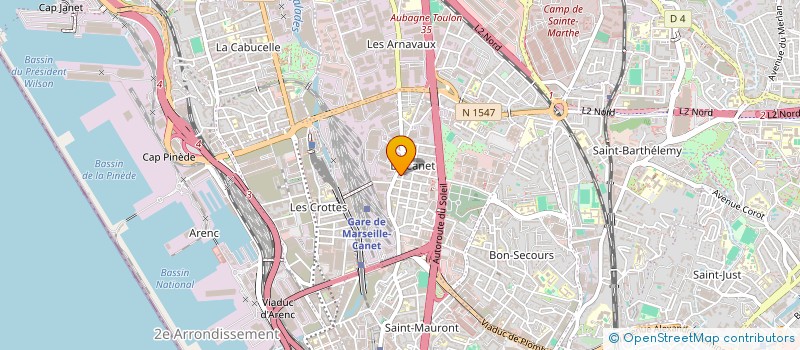 localisation de l'entreprise MONSIEUR DJILALI BOUZANA à MARSEILLE