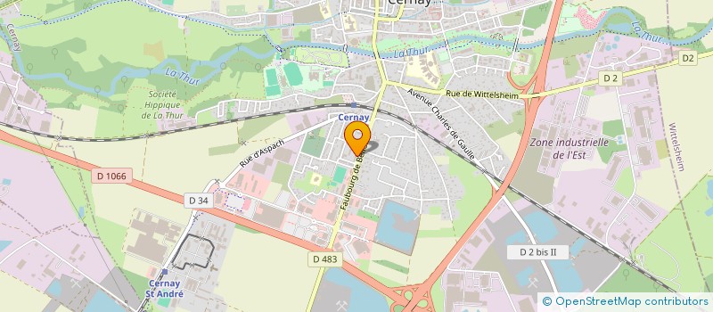 localisation de l'entreprise MONSIEUR DJILALI KHELIFA  CERNAY