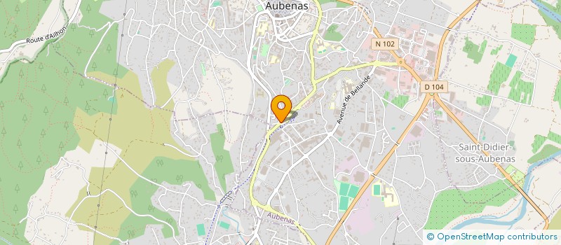 localisation de l'entreprise MONSIEUR DJILALI YAHIA-BERROUIGUET  AUBENAS