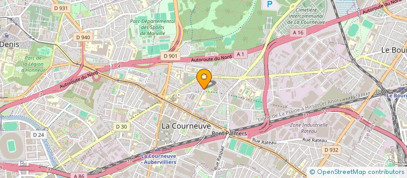 localisation de l'entreprise MONSIEUR DJIME BATHILY à LA COURNEUVE