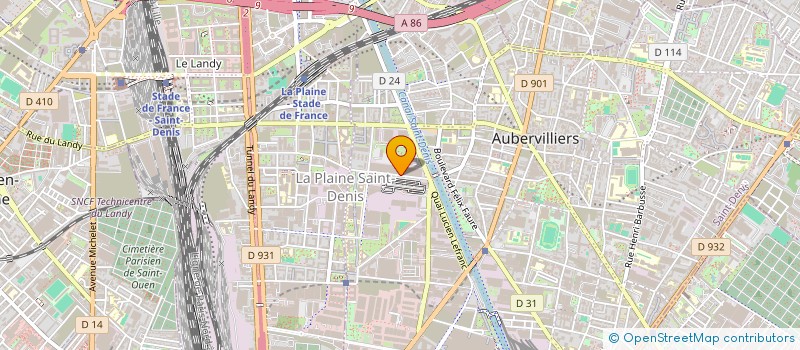 localisation de l'entreprise MONSIEUR DJIME MAREGA  AUBERVILLIERS