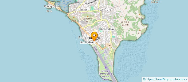 localisation de l'entreprise MONSIEUR DJINDANE ASSANI à PAMANDZI