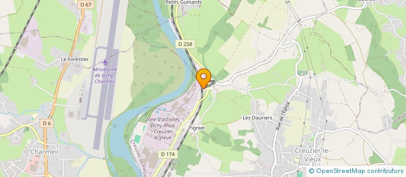 localisation de l'entreprise MONSIEUR DJINO PELTIER  CREUZIER-LE-VIEUX