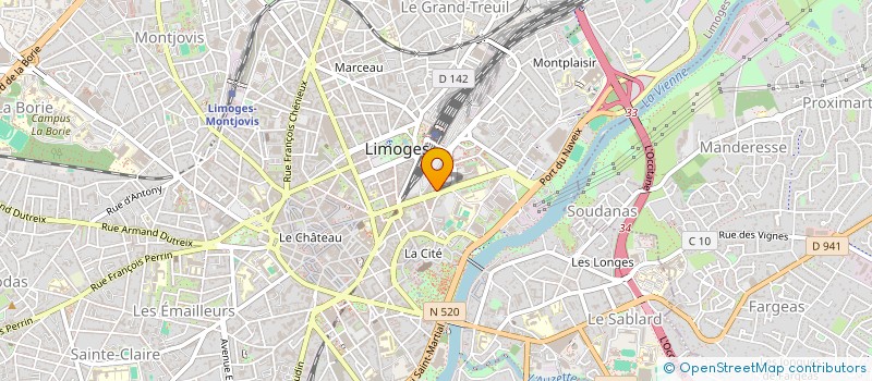 localisation de l'entreprise MONSIEUR DJOAN CHABOT à LIMOGES