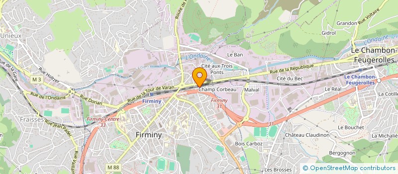 localisation de l'entreprise MONSIEUR DOGAN KORKMAZ  FIRMINY