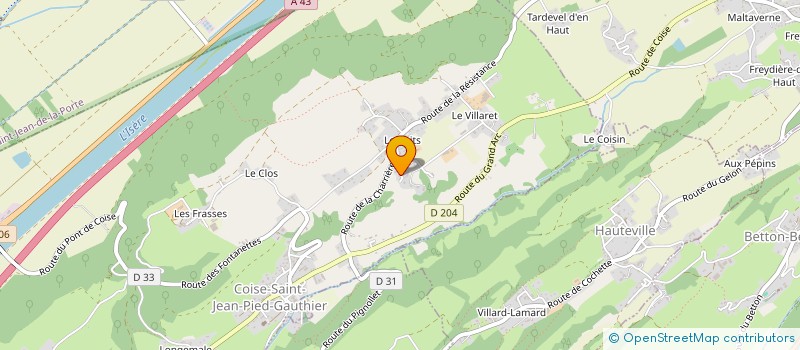 localisation de l'entreprise MONSIEUR DOMICIEN TURLOD  COISE-SAINT-JEAN-PIED-GAUTHIER