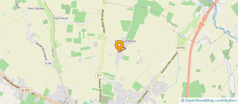 localisation de l'entreprise MONSIEUR DOMINIQUE AGARD  BARBEZIEUX SAINT HILAIRE