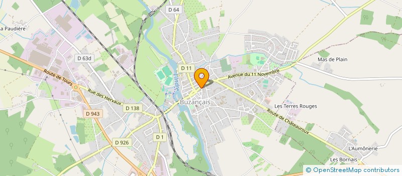 localisation de l'entreprise MONSIEUR DOMINIQUE BAUDAT à BUZANCAIS