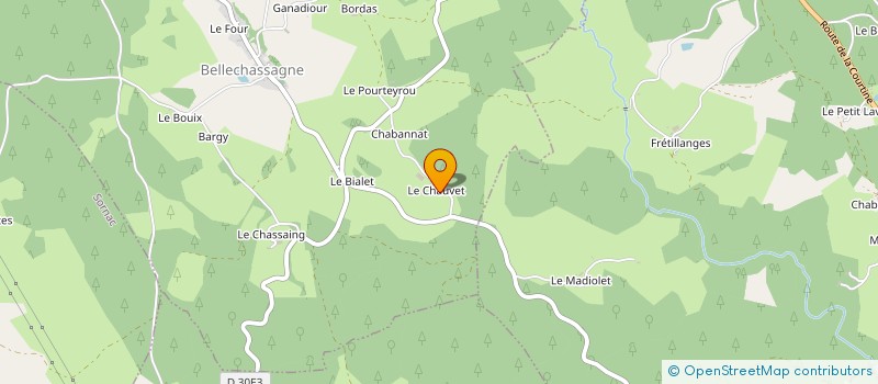 localisation de l'entreprise MONSIEUR DOMINIQUE BAUVY  BELLECHASSAGNE