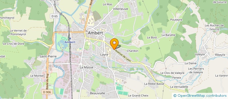 localisation de l'entreprise MONSIEUR DOMINIQUE BEGOON  AMBERT