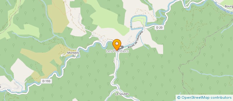 localisation de l'entreprise MONSIEUR DOMINIQUE BENOIT  LES PLANTIERS