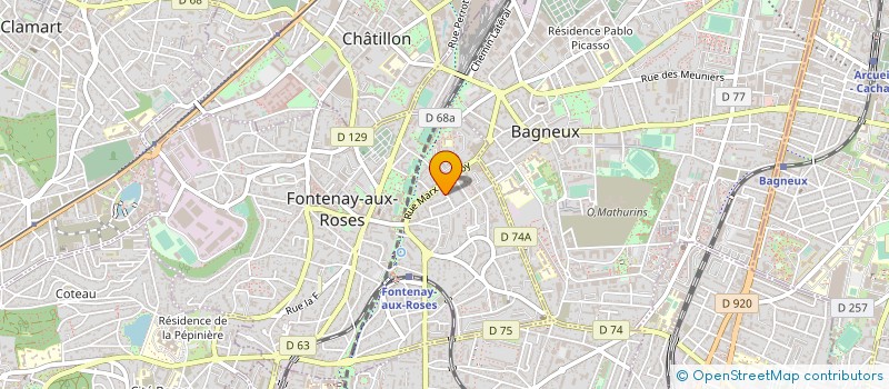 localisation de l'entreprise MONSIEUR DOMINIQUE BERANGER à FONTENAY-AUX-ROSES