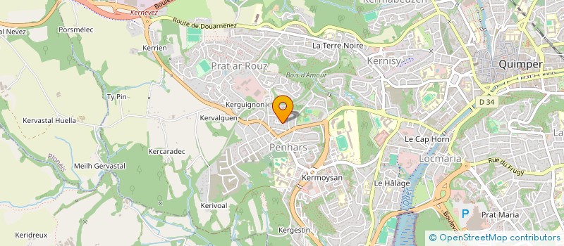 localisation de l'entreprise MONSIEUR DOMINIQUE BERNARD  QUIMPER