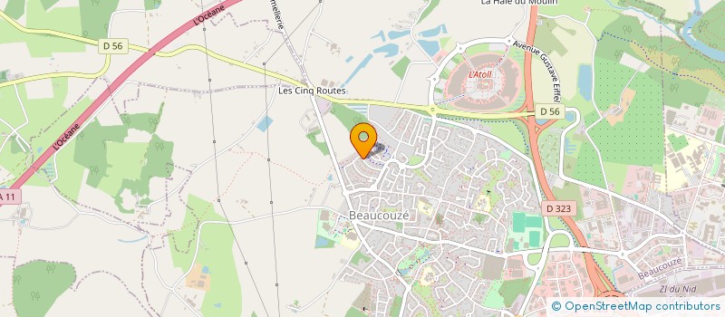 localisation de l'entreprise MONSIEUR DOMINIQUE BERNARD  BEAUCOUZE