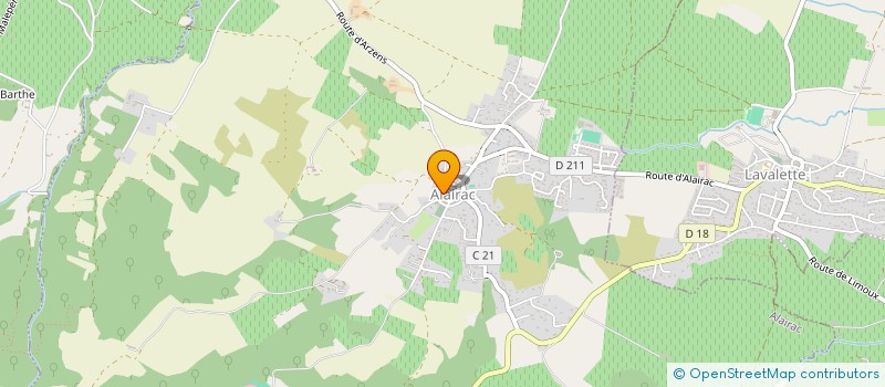 localisation de l'entreprise MONSIEUR DOMINIQUE BERNATENE  ALAIRAC