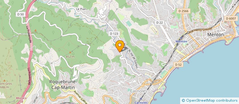 localisation de l'entreprise MONSIEUR DOMINIQUE BERTIN à ROQUEBRUNE-CAP-MARTIN