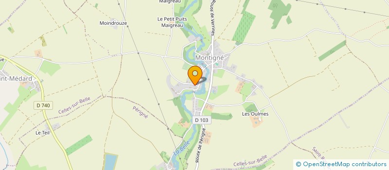 localisation de l'entreprise MONSIEUR DOMINIQUE BILLET  CELLES-SUR-BELLE