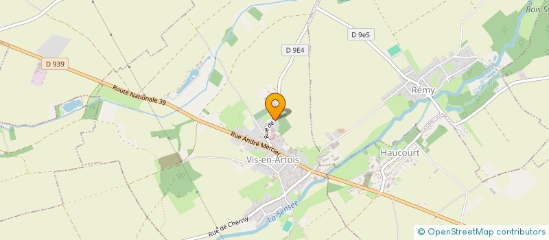 localisation de l'entreprise MONSIEUR DOMINIQUE BISSON  VIS-EN-ARTOIS