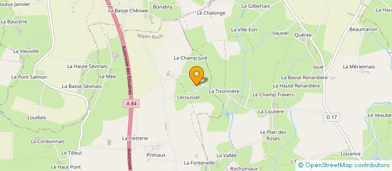 localisation de l'entreprise MONSIEUR DOMINIQUE BODIN  MAEN ROCH