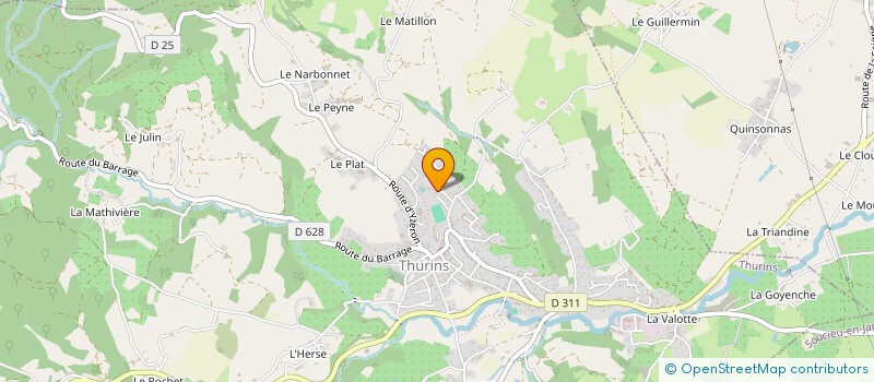 localisation de l'entreprise MONSIEUR DOMINIQUE BONNET  THURINS