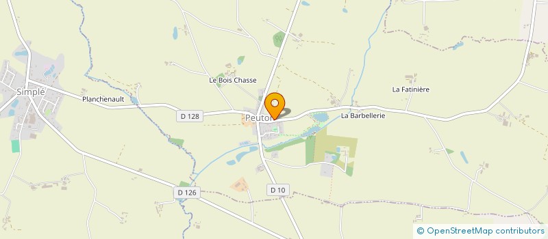 localisation de l'entreprise MONSIEUR DOMINIQUE BORDEAU  PEUTON