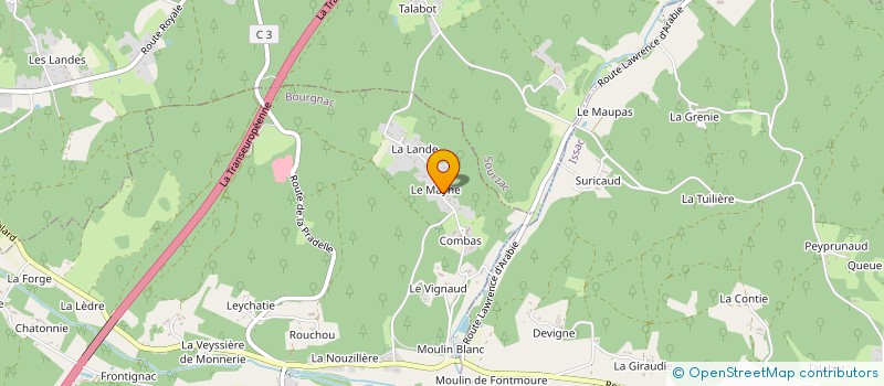 localisation de l'entreprise MONSIEUR DOMINIQUE BOURDIN  ST ETIENNE DE PUYCORBIER