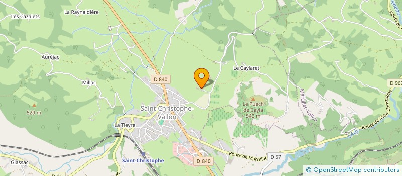 localisation de l'entreprise MONSIEUR DOMINIQUE CAZALS  SAINT-CHRISTOPHE-VALLON