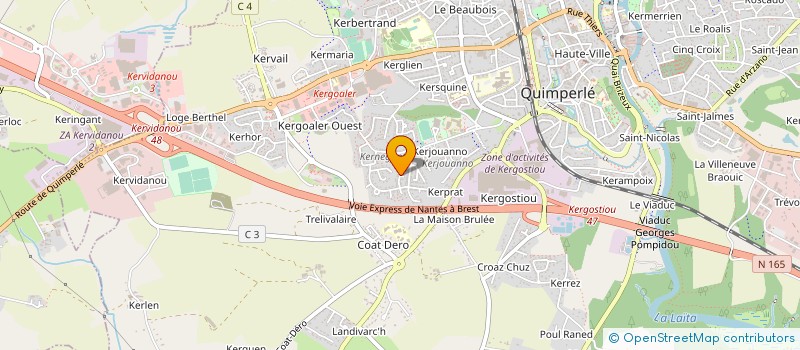 localisation de l'entreprise MONSIEUR DOMINIQUE CHARTIER à QUIMPERLE